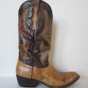 Coyote Joe Boots Brown Leather Pointed Toe Men's